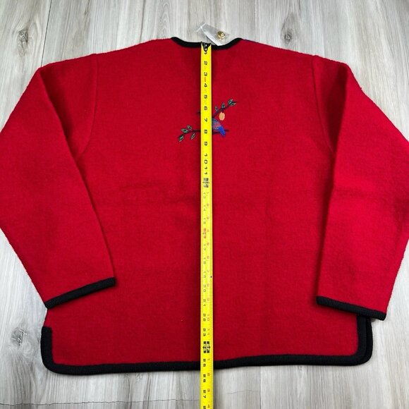 VTG Tally-ho 100% Boiled Wool Cardigan Pollak Import Nordic Size L Large NEW - Picture 14 of 14